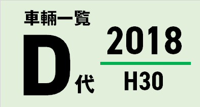 都営バス 平成30/2018年度(D代)車両一覧